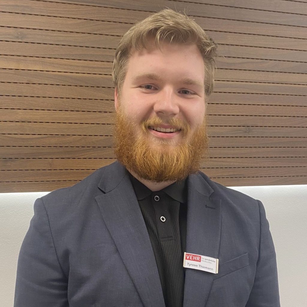 auszubildender bei VEHR in Lingen tyrese thiemann im protrait